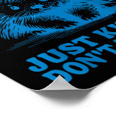 Hugs Just Kidding Don't Touch Me Hedgehog Funny Sa Poster (Hoek)