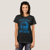 Hugs Just Kidding Don't Touch Me Hedgehog Funny Sa T-shirt (Voorkant volledig)