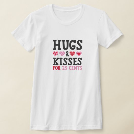 HUGS & KISSEN- Valentijn Hearts Cadeaut T-Shirt (Laagn)