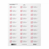 Hugs + Kisses Address Label - Blush (Full Sheet)