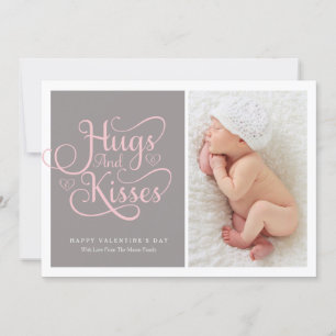 Hugs & Kisses   Baby roze script