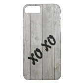 Hugs & Kisses Barn Board iPhone 7 Hoesje (Achterkant)