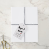 Hugs & Kisses bedankt je Baby shower Cadeaulabel (Met Touw)