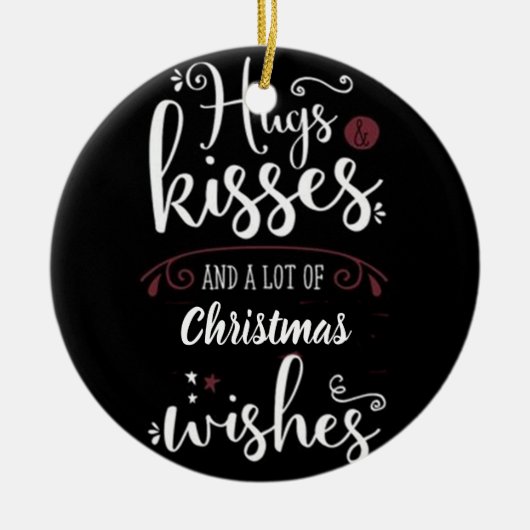 ***HUGS KISSES CHRISTMAS** CHRISTMAS ORNAMENT (Voorkant)