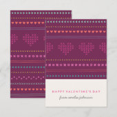 Hugs & Kisses Classroom Valentijn - Plum Kaart (Voorkant / Achterkant)