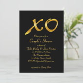 Hugs & Kisses Couple's Shower Invitation Kaart (Staand voorkant)