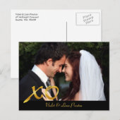 Hugs & Kisses Dank je Briefkaart (Voorkant / Achterkant)