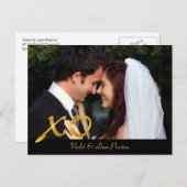 Hugs & Kisses Dank je Briefkaart (Voorkant / Achterkant)