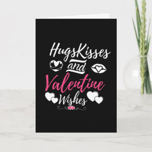 Hugs Kisses en Valentijnse vernissen Paar Valentij Kaart