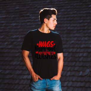 Hugs kisses en wensen van de Valentijns T-shirt