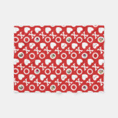 Hugs & Kisses Fleece Throw Deken (Voorkant (Horizontaal))