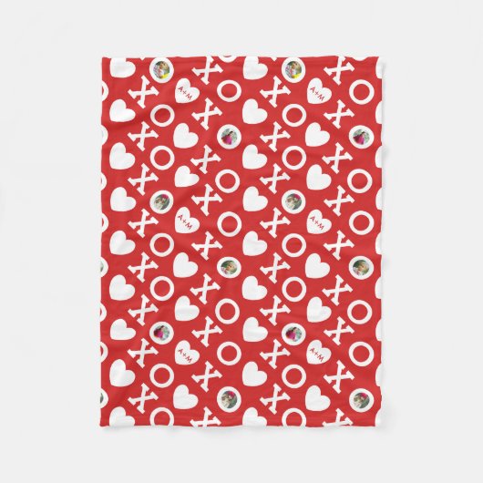 Hugs & Kisses Fleece Throw Deken (Voorkant)