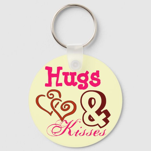 Hugs & Kisses Keyring Sleutelhanger (Voorkant)