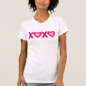 Hugs Kisses Love Hearts T-shirt (Voorkant)