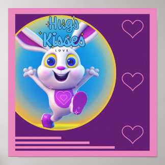 Hugs Kisses & Love Wall Afbeelding Poster