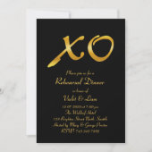 Hugs & Kisses Rehearsal Dinner Invitation Kaart (Voorkant)