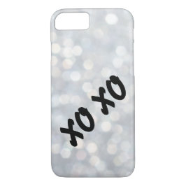 Hugs & Kisses Silver iPhone 7 Hoesje