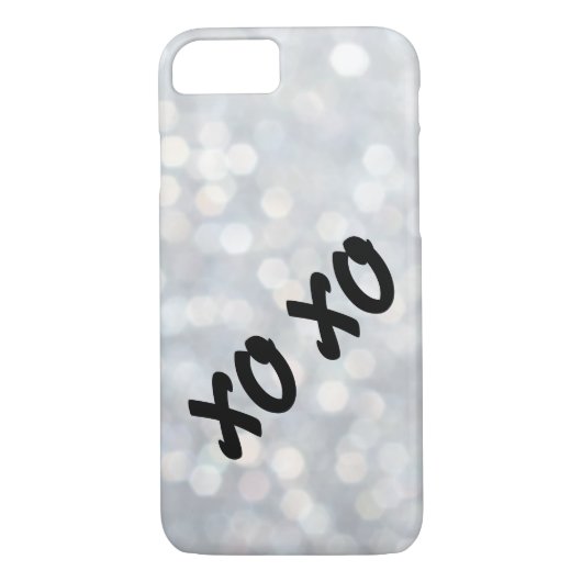 Hugs & Kisses Silver iPhone 7 Hoesje (Achterkant)