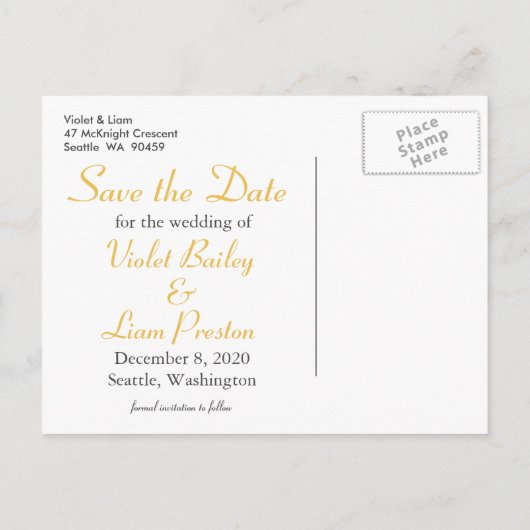 Hugs & Kisses Sla de datum op Aankondigingskaart (Achterkant)