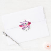 Hugs Kisses uit New Mr Flower Ribbon Wedding Ronde Sticker (Envelop)