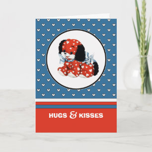 Hugs & Kisses.  Valentijnsdag Feestdagen Kaart
