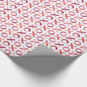 Hugs + Kisses Valentijnsdag Gift Wrap - Blush Cadeaupapier (Hoek)