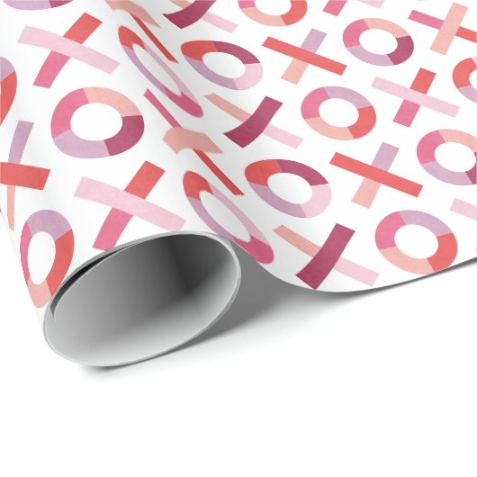 Hugs + Kisses Valentijnsdag Gift Wrap - Blush Cadeaupapier (Rol Hoek)