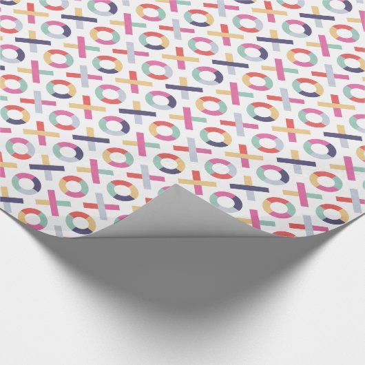 Hugs + Kisses Valentijnsdag Gift Wrap - Poeder Cadeaupapier (Hoek)