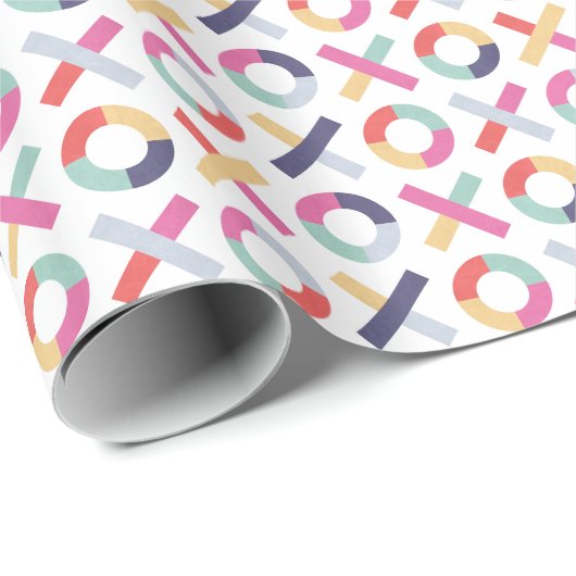 Hugs + Kisses Valentijnsdag Gift Wrap - Poeder Cadeaupapier (Rol Hoek)