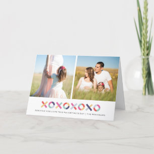 Hugs + Kisses Valentijnsdag Kaart - Poeder