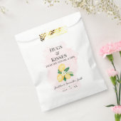 Hugs & Kisses van de nieuwe Mrs. Lemons Pink Showe Bedankzakje (Gezegeld)