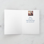 Hugs & Kisses van één die je mist Quail Kaart (Binnen)