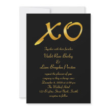 Hugs & Kisses Wedding Invitation