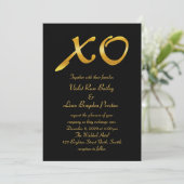 Hugs & Kisses Wedding Invitation Kaart (Staand voorkant)