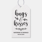 Hugs & Kisses Wedding | Vrijgezellenfeest Favor Cadeaulabel (Voorkant)