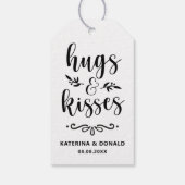 Hugs & Kisses Wedding | Vrijgezellenfeest voor cad Cadeaulabel (Achterkant)