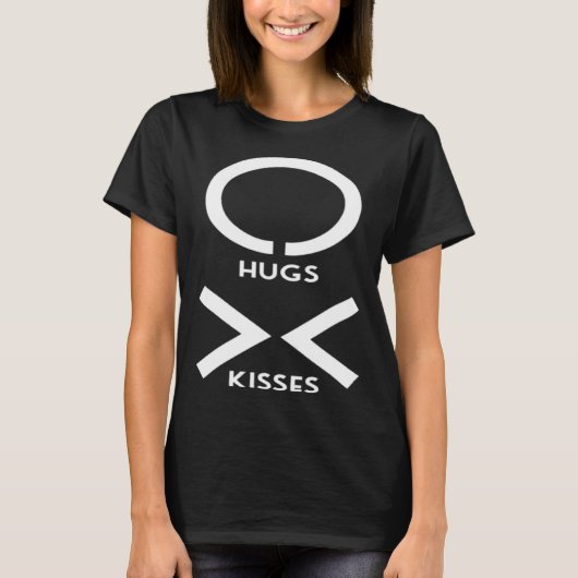 Hugs Kisses xo love from a distance T-shirt (Voorkant)