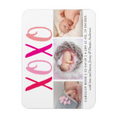 Hugs & Kisses (XOXO) 3 Fotoaankondiging Magneet (Verticaal)