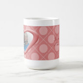 Hugs & Kisses XOXO Heart Photo Mok (Center)