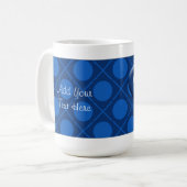 Hugs & Kisses XOXO Heart Photo Mok Blue (Voorkant links)