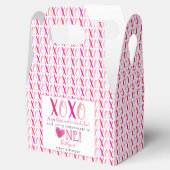 Hugs & Kisses (XOXO) Valentine's Day 1st Birthday Bedankdoosjes (Geopend)