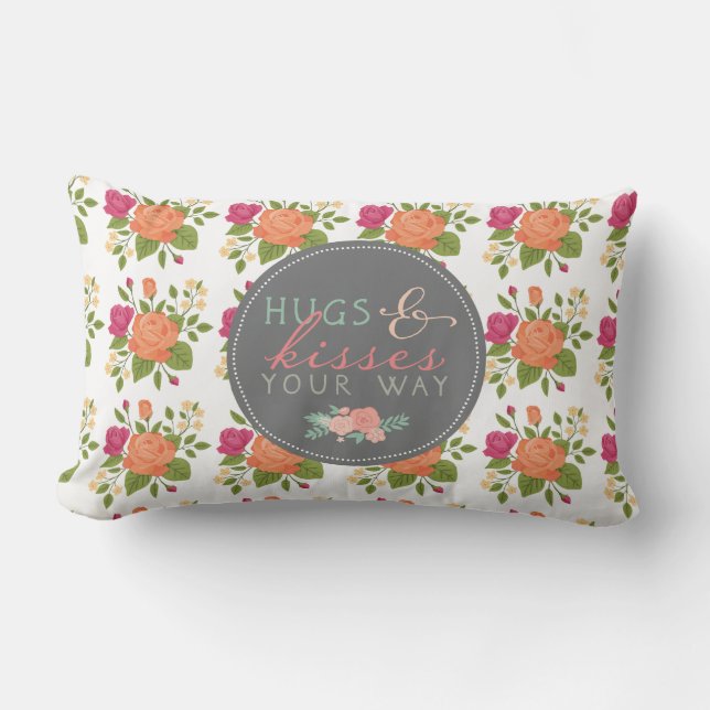 Hugs & Kisses Your Way Lumbar Pillow Kussen (Voorkant)