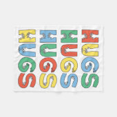 HUGS (kleur) Fleece Deken (Voorkant (Horizontaal))