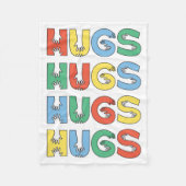 HUGS (kleur) Fleece Deken (Voorkant)