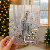 Hugs Love and Joy | Terracotta Burnt Orange Modern Feestdagenkaart