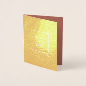 Hugs Love en Joy | Modern Terracotta Kerstmis Folie Kaarten (Voorkant)