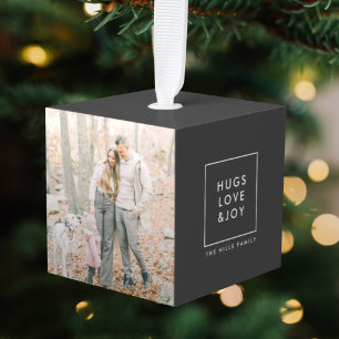 Hugs Love en Joy   Stijlvolle kerstfoto van Trendy Decoratie