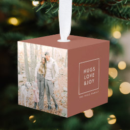 Hugs Love en Joy | Terracotta Burnt Oranje Modern Decoratie