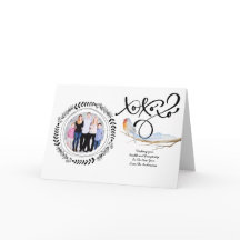 HUGS n KISSES PHOTO Xmas Kaart Modern Robin