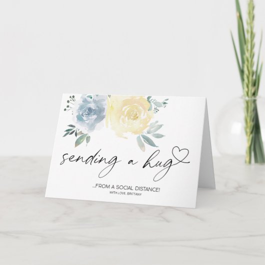 Hugs Quarantine juffrouw van jou sociaal ver Kaart (Voorkant)